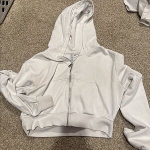 Divided Off-White Zip-Up Jacket
